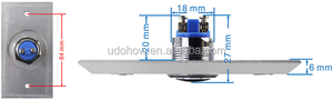 Alta vendita Smart LED in lega di alluminio Push Exit pulsante interruttore corrente massima 3A dispositivo di controllo accessi - Product Image 4