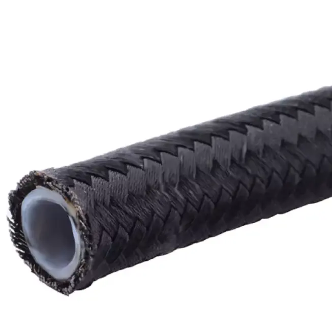 Alta qualità AN6 linea ptfe ss nylon intrecciato tubo auto moto pressione tubo idraulico tubo tubo flessibile PTFE AN6 radiatore olio tubo