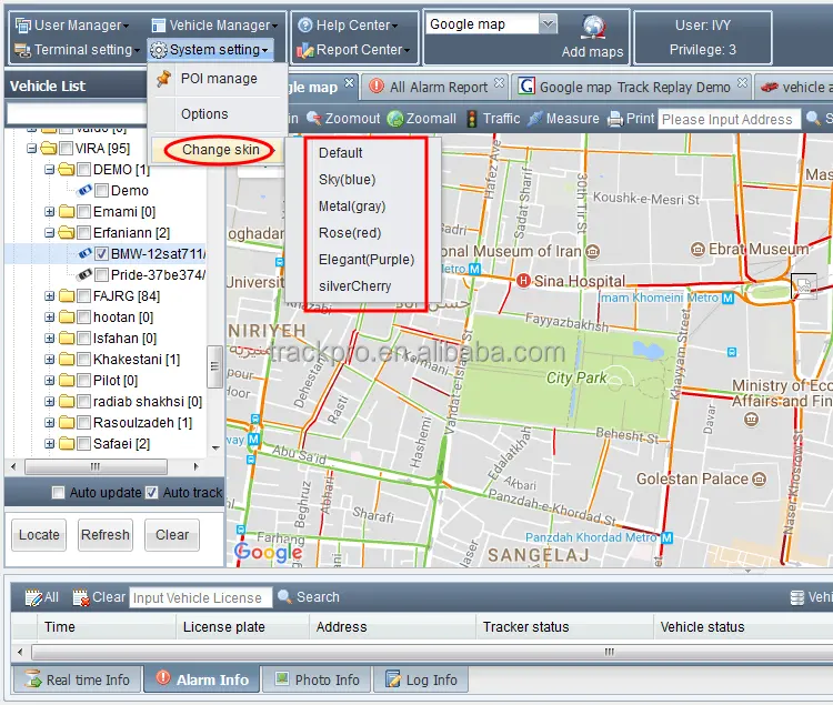 Satélite de la tierra Google cuadro MapInfo software gps tracker gt06 con tiempo real iOS y Android App