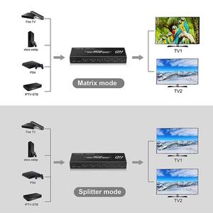 4K 4x2 HDMI矩阵开关分离器，带红外光学SPDIF 3.5毫米音频提取器 - Product Image 6