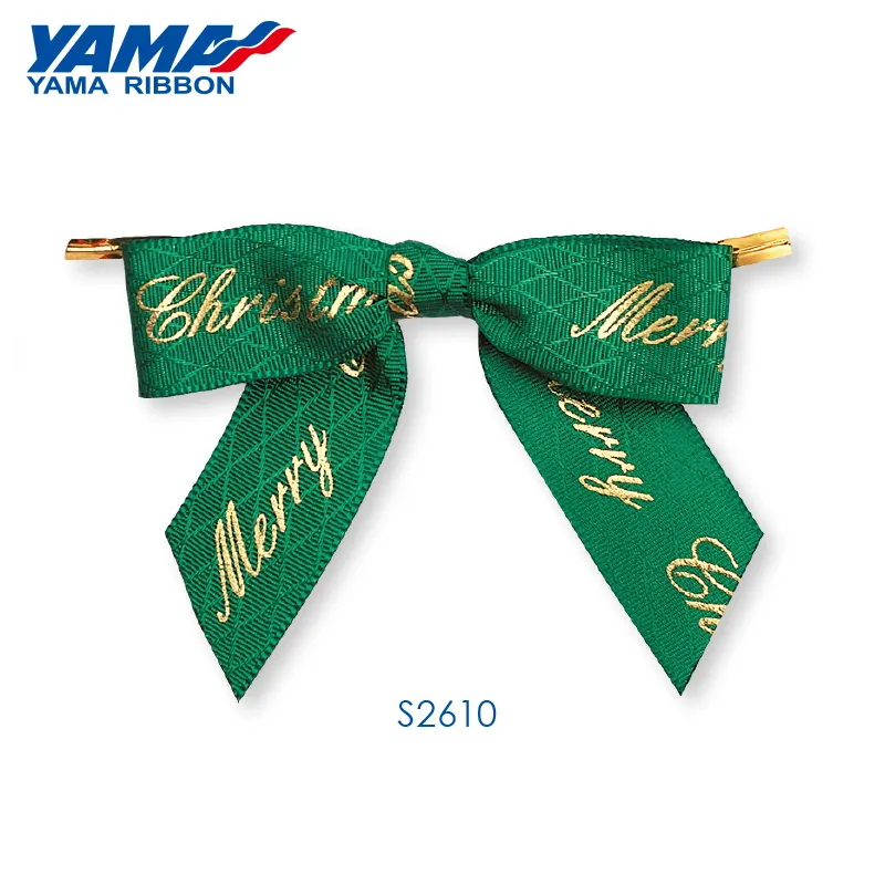 Yama factory customized gift bow ties satin grosgrain ribbon bows with elastic loop