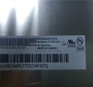 19 "G190EG02 V1จอแสดงผล Lcd แผงหน้าจอ
