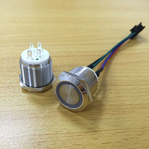 Impermeabile Elettrico 16 millimetri 19 millimetri 25 millimetri momentaneo autobloccante led Luminoso di alimentazione interruttore di pulsante del metallo - Product Image 3