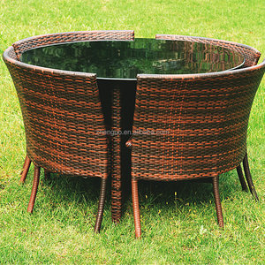 户外用餐仿藤花园柳条阳台家具套装 - Product Image 1