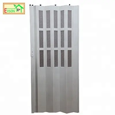 Porte pliante en PVC Portes de placard de cuisine concertina blanches