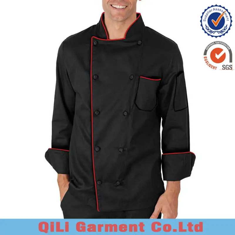 Di vendita calda della cina custom factory chef cappotto uniforme/di alta qualità fornello cappotto/di alta qualità kitchener giacca