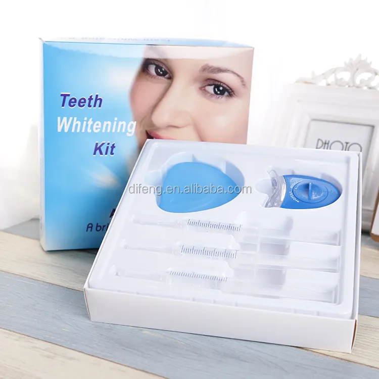 OT selling-productos para el cuidado de los dientes, juego de blanqueamiento dental con luz LED y gel