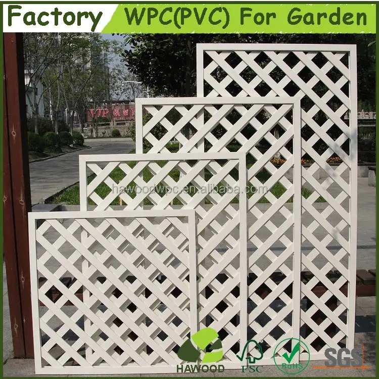 Clôture en treillis décorative de haute qualité, en plastique et bois WPC(PVC)