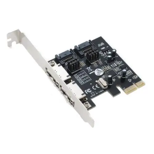 Adaptador de controlador pcie para sata esata, 2 entradas pci express (pcie) sata iii 6.0 gbps