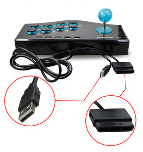 Mando 3 en 1 con cable USB para PS2/PS3, mando para juegos Arcade, Joystick de lucha, ordenador Android