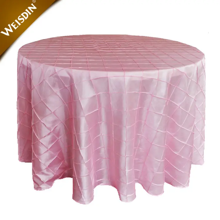 Toalhas de mesa de poliéster, tabela redonda colorida, preço direto de fábrica, cobertura de mesa de tecido durável de casamento