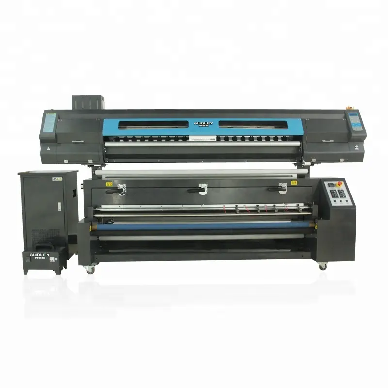 Audley QS8000-3 1,85 m rápido de sublimación de tinte doble 4720 cabeza digital industrial bandera tela textil directa impresora