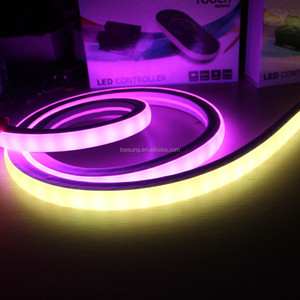 50m线轴方形24v dmx <span class=keywords><strong>rgb</strong></span>发光二极管霓虹灯柔性俯视图柔性霓虹灯条照明深圳工厂