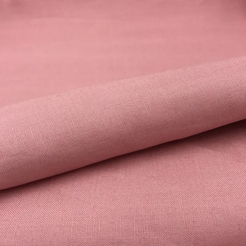 Tissu en lin de bonne qualité, rose, pour vêtements, vente en gros