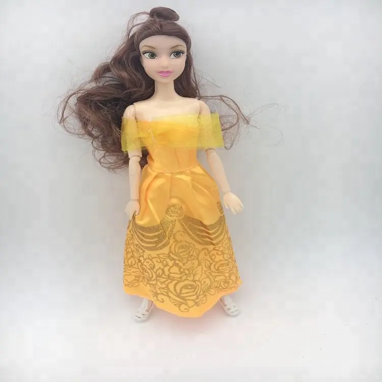 Di modo caldo popolare 30 CENTIMETRI Principessa BELLE Doll con Giunto Corpo In Movimento Bella scatola regalo Bambola in vinile bambola ragazza regalo giocattoli all'ingrosso