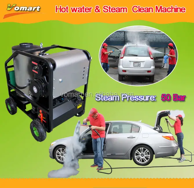 Lavadora de coche de agua caliente/vapor de 200bar para limpieza sucia pesada, auto detailing steam vacuum cleaner