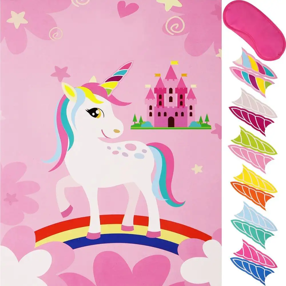Forniture per feste di unicorno compleanno Unicorn Pin Unicorn Game
