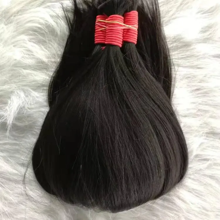 Atacado de luxo de cabelo chinês de fábrica, direto 100% real virgem cabelo um donador não lavado a granel