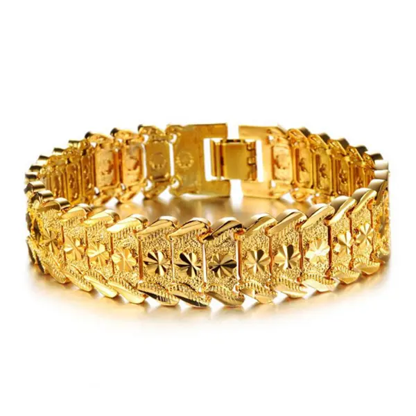 2017 novos homens da Moda Pulseira de Ouro Material de Bronze Modelo