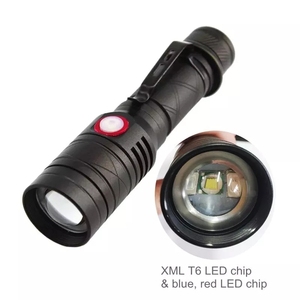 USB ชาร์จ Blue Light สัญญาณไฟฉายฐานแม่เหล็ก RGW Tri สีไฟฉายรถไฟสัญญาณ - Product Image 4