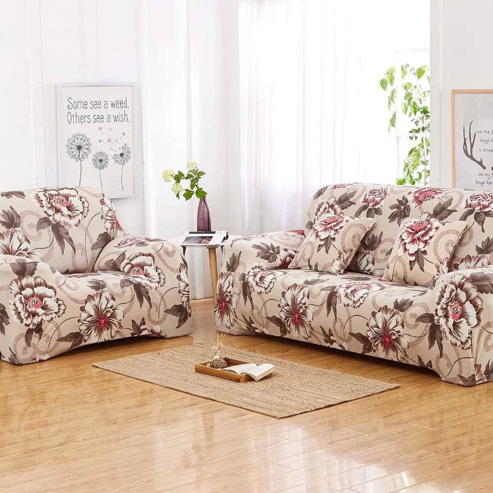 High quality printed Stretch sofa cover couch cover full slip sofa cover