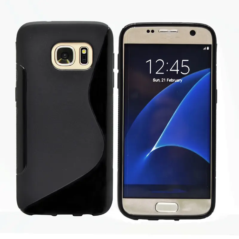 S line slim soft back cover TPU Gel mobile phone case for Samsung galaxy s7 edge