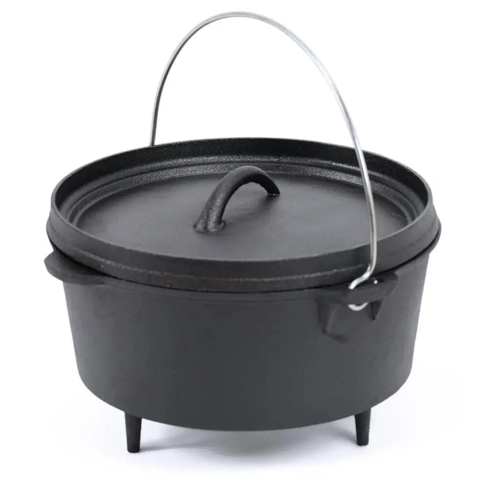 Gusseisen Camping Dutch Oven, Auflauf formen, Cocottes, Tetsunabe, Potjie, Bedourie ofen