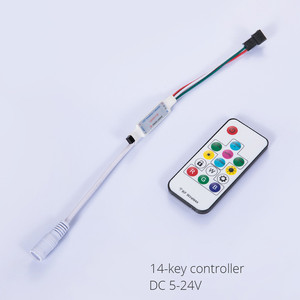 Controlador de píxeles a todo Color WS2811 WS2812B UCS1903, tira de luz LED RF, mando a distancia inalámbrico IR DC USB