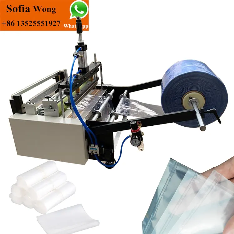 Automatische Pe Plastic Film Warmte Afdichting Koud Snijden Tas Platte Boodschappentas Making Machine