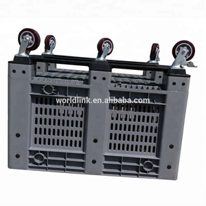 Hot Sale Plastic PP Vented Pallet <strong>Crate</strong> Wheels Foldable <strong>Stackable</strong> Collapsible Mesh Storage Basket Recyclable <strong>Wooden</strong> Material - Product Image 2