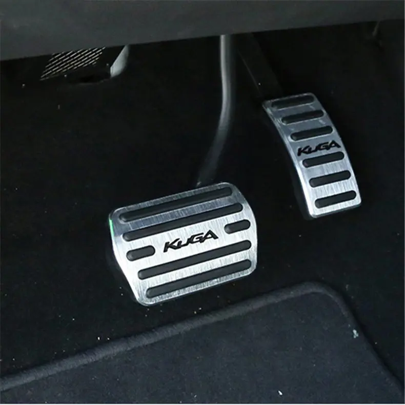 2個New Aluminium Alloy Brake Pedal AcceleratorペダルCover For For Ford Escape Ku ga Accessories 2013 2014 2015 2016 2017