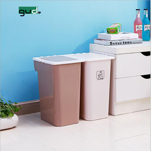 10L mutfak presleme tipi devirme dikdörtgen çöp kutusu geri dönüşüm toz kutusu - Product Image 2