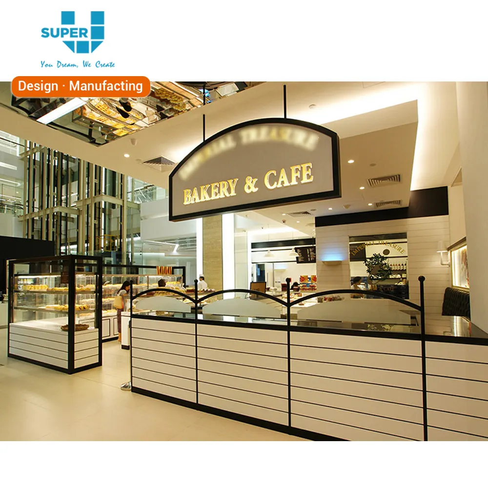 Cafetería de diseño moderno, personalizada, tienda de panadería, diseño Interior, muebles de repostería