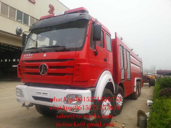 To TEMA 31 ton Beiben 3138 8x4 water foam fire truck
