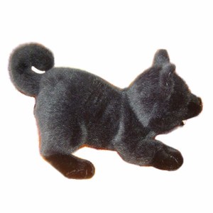 新的吓人的产品黑狼毛绒，毛绒狼玩具，长毛绒狼 - Product Image 2