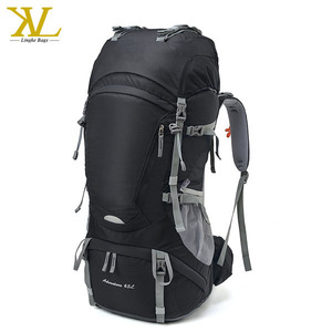 Custom 65L פנימי מסגרת מים עמיד טיולים תרמיל, נסיעות העפלה תיק עם כיסוי גשם
