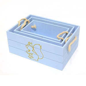 安い素敵な子供の木のおもちゃ箱収納整理箱 - Product Image 6