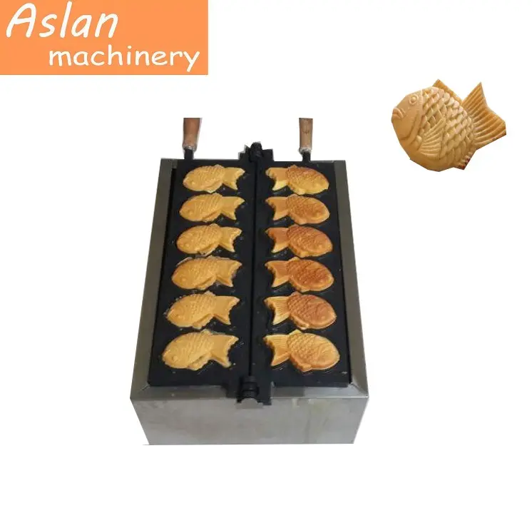 Frische Fisch kuchen form maschine/automatische Fisch kuchen Taiyaki-Maschine/16 Löcher Fisch form Kuchen Waffel maschine