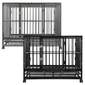 Cage pour chien, accessoire à quatre roues, de forme carrée, robuste, de haute qualité, XXL - Product Image 4