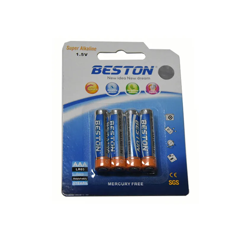 Beston everyday 1.5V LR03 슈퍼 맥스 알카라인 AAA 배터리 디지털 카메라, CD 및 MP3 플레이어, 시계,