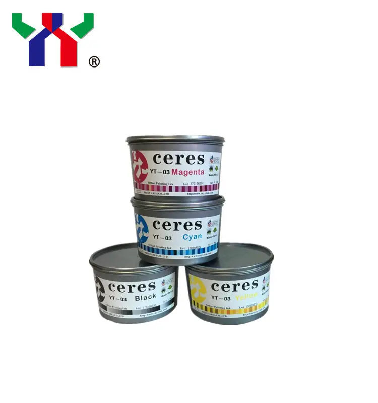 Tinta de impresión offset alimentada con hojas modelo de gran oferta, tinta Uv de fabricante de tinta de 4 colores CMYK offset para clasificación de impresión offset seca