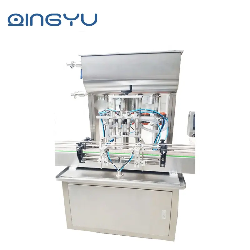 Full automatic plastic bottle paste machine/ 4 heads of the paste filling machine