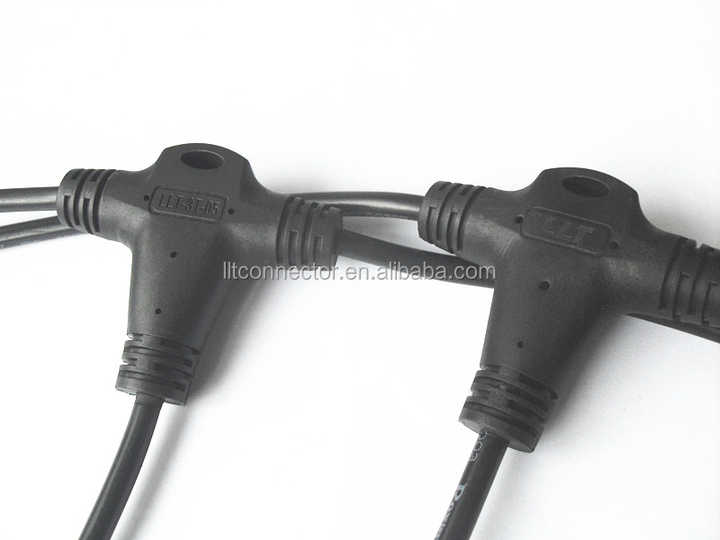 LLT Waterproof Tee Connector 3-way Wire Splitter for Lighting System