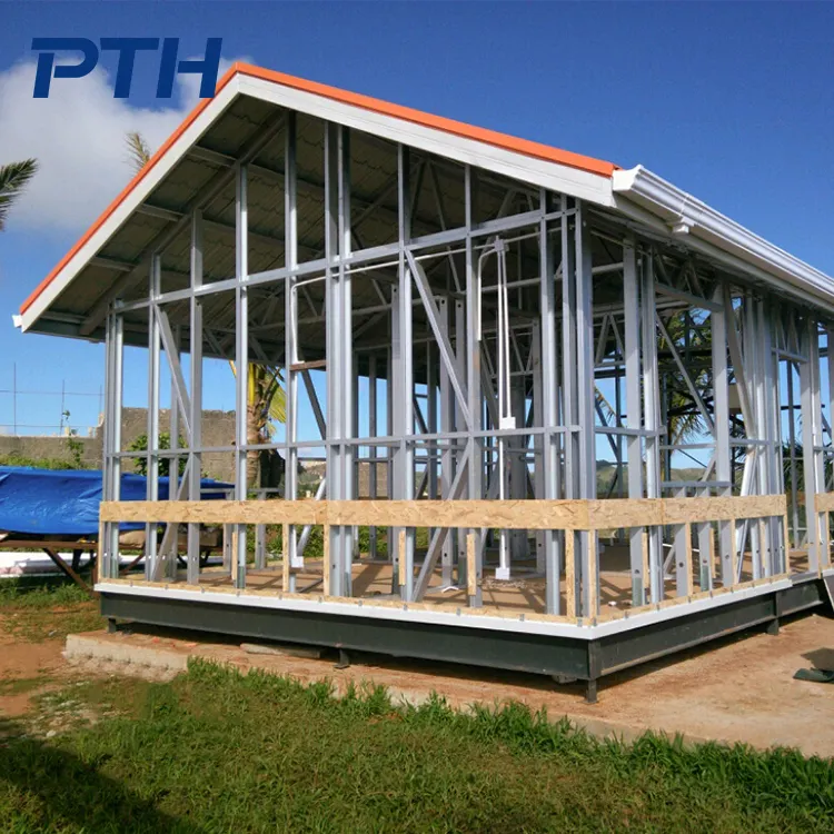 तेजी से निर्माण प्रकाश गेज स्टील फ्रेम घर अच्छी गुणवत्ता नि: शुल्क डिजाइन सेवा prefab घर