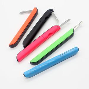 多功能工具笔4合1塑料圆珠笔，带尺子剪刀刀 - Product Image 3