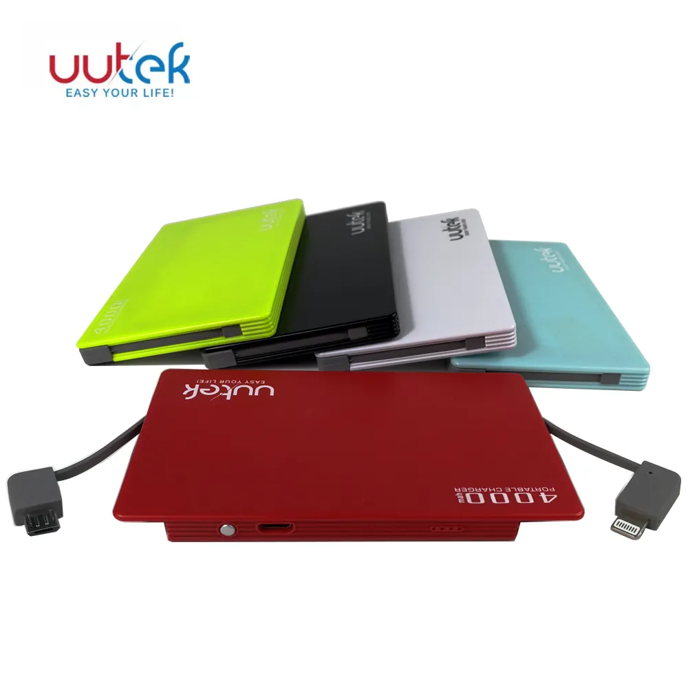 USA Gratis Verzending lithium-polymeer batterij mobiele power bank 4000 mah draagbare oplader UUTEK RSK5