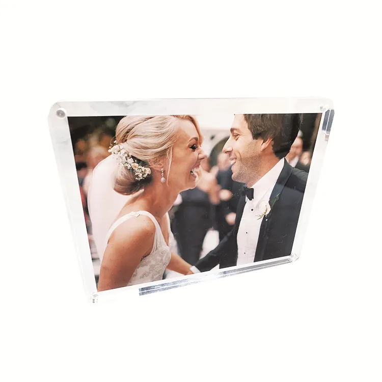 Clear acrylic magnetic photo frame desktop sandwiches frame a5 a4 a3 magnetic double sided transparent acrylic photo frame