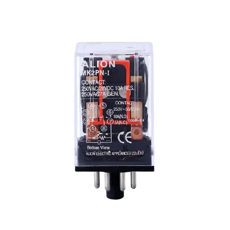 MK2P flaşör marş dürtü ara röleler 220VAC fiyat güvenlik Mini elektromannetik röle 10A