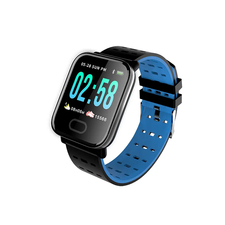 Reloj inteligente A6, dispositivo con control del ritmo cardíaco y de la presión sanguínea, para teléfonos IOS y Android