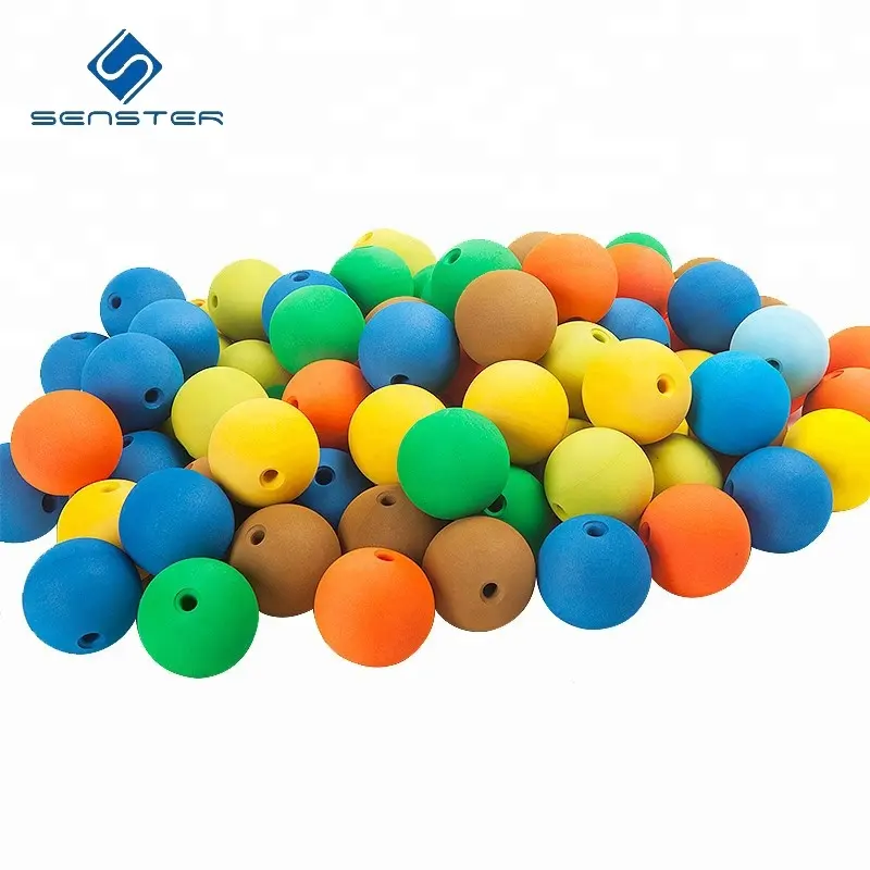 Fabbrica direttamente di alta qualità di superficie liscia di colore eva schiuma palla con foro eva schiuma palla antenna per il giocattolo
